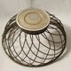 Vintage silver metal fruit basket