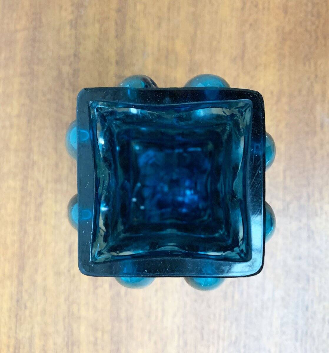 Bubble glass vase from the mid-century Scandinavian space age by Wilhelm Braun-Feldweg for Hirschberg, 1960s.