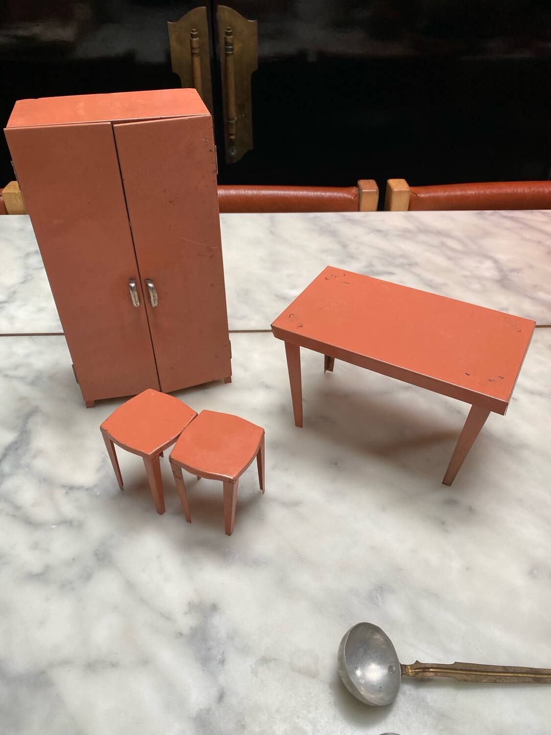 Old metal doll furniture from the 50s