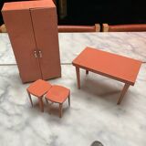 Mobilier de poupée ancien métal annees 50