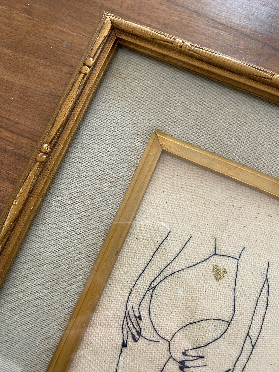 Handmade embroidery framed