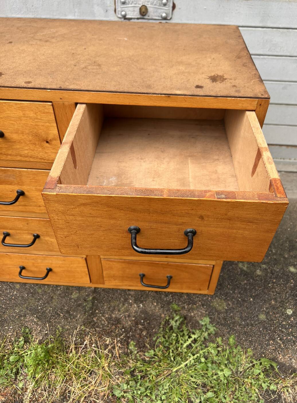 A Vintage Workshop and Trade Cabinet with Drawers