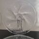 6 embossed glass oyster plates, 1970s Arcoroc France