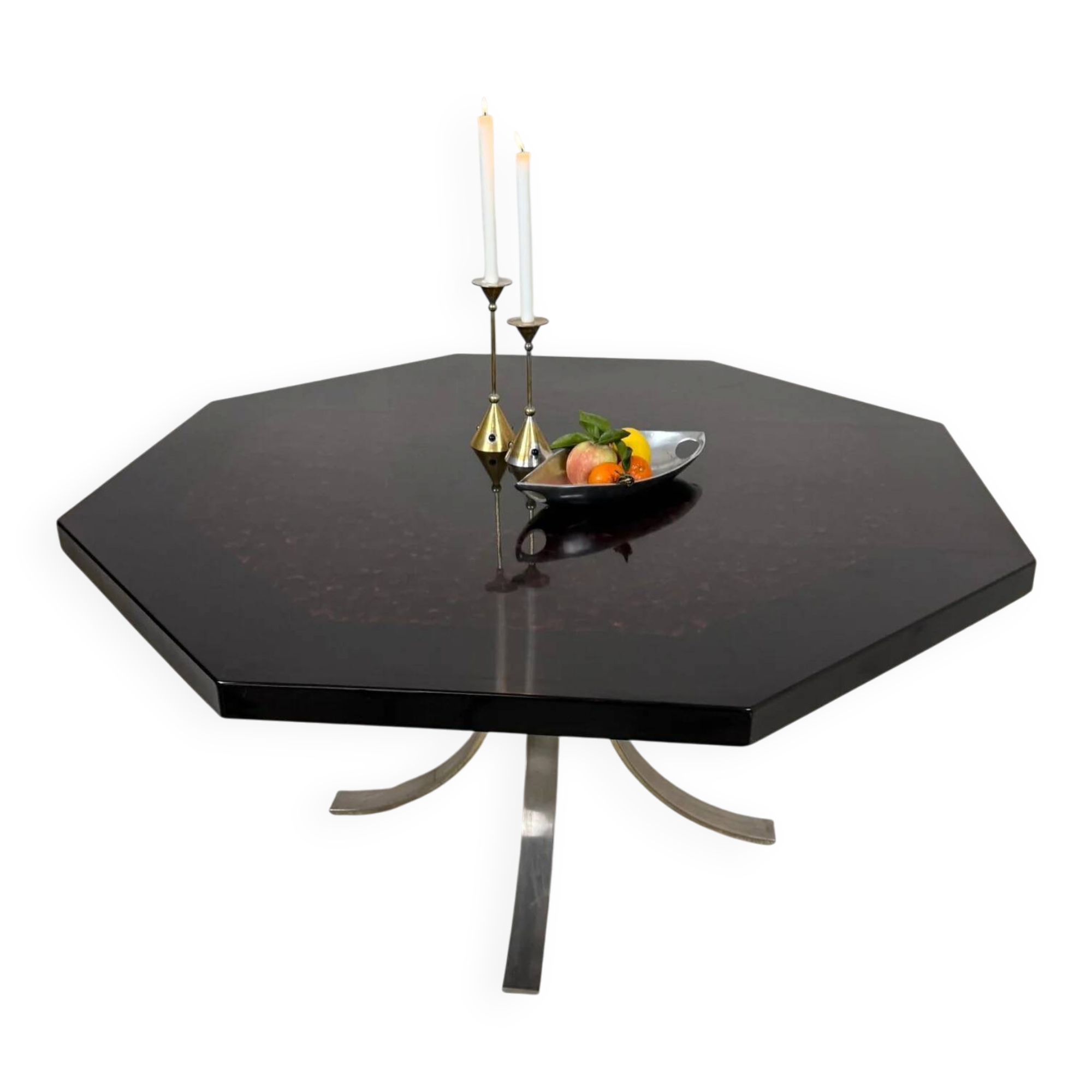 Octagonal dining table in resin, Italy 1970s