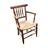 Wooden chair and straw