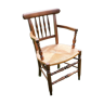 Wooden chair and straw