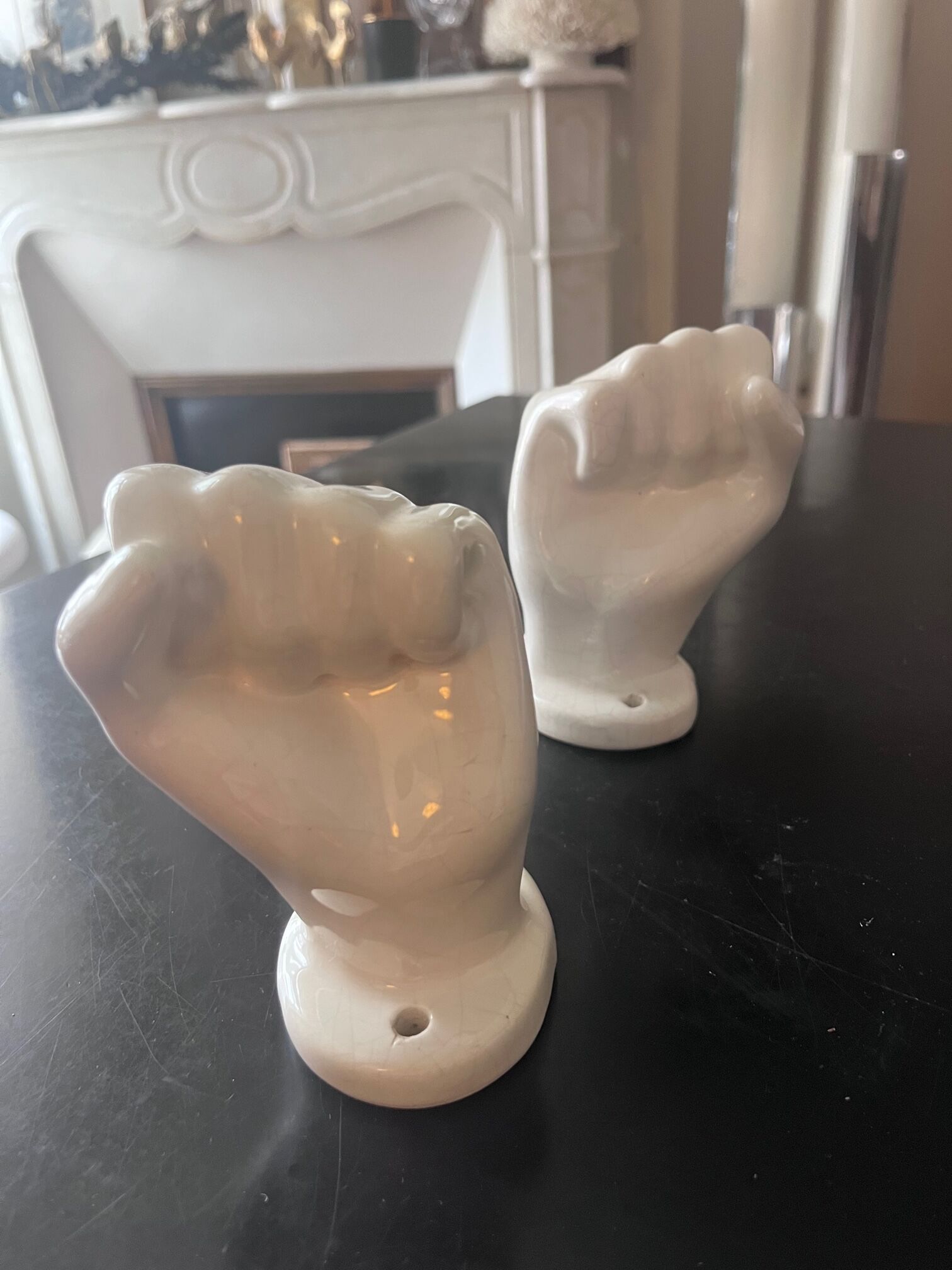 Pair of candle holders
