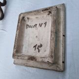 Antique Art Nouveau glazed earthenware tile from the 19th century