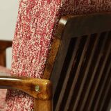 Vintage Armchair Lobster Upholstery Living Room Scandinavian, MCM, Poland 1960s