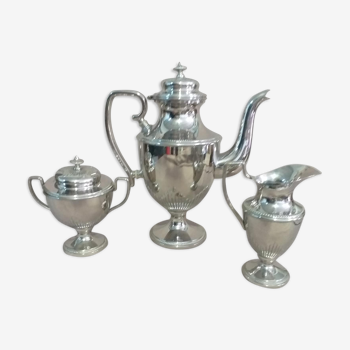 Silver metal tea service set