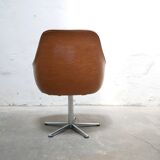 Vintage swivel desk chair in imitation leather