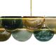 Lampe de plafond en verre de Murano allongée, Italie