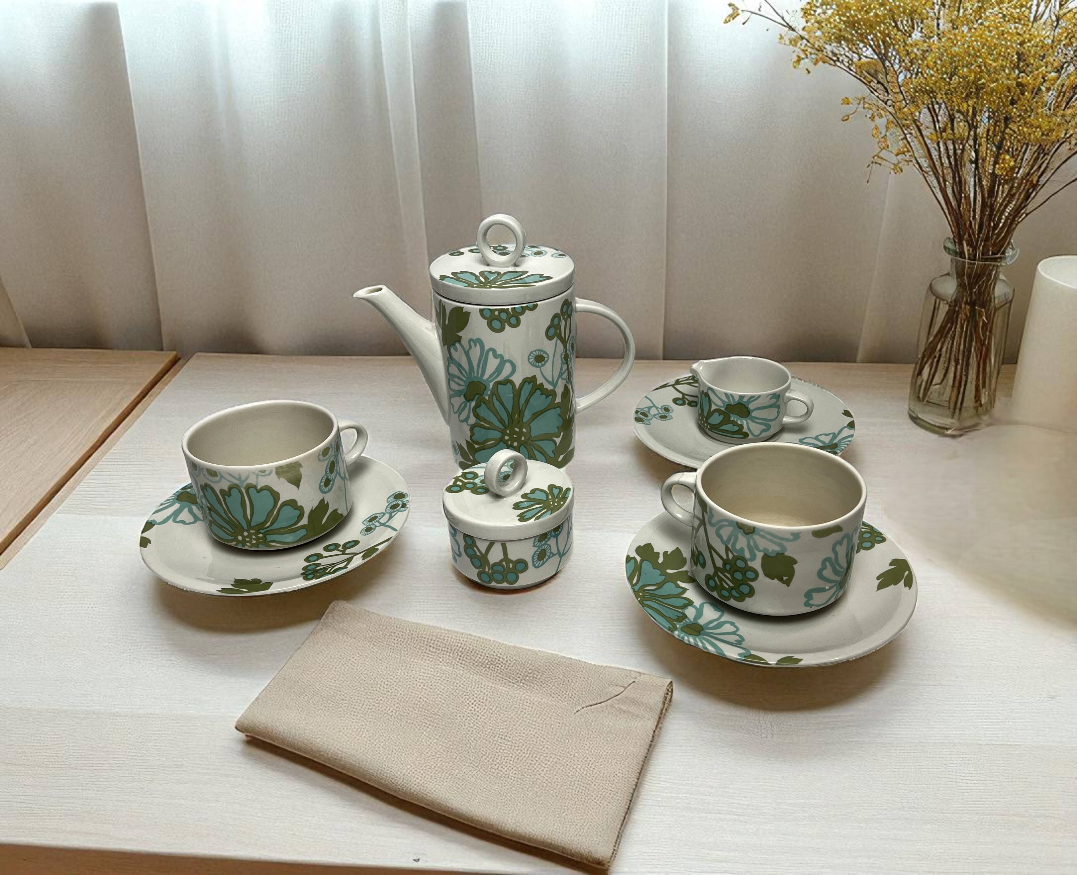 Vintage Villeroy & Boch Scarlett tea set circa 1960