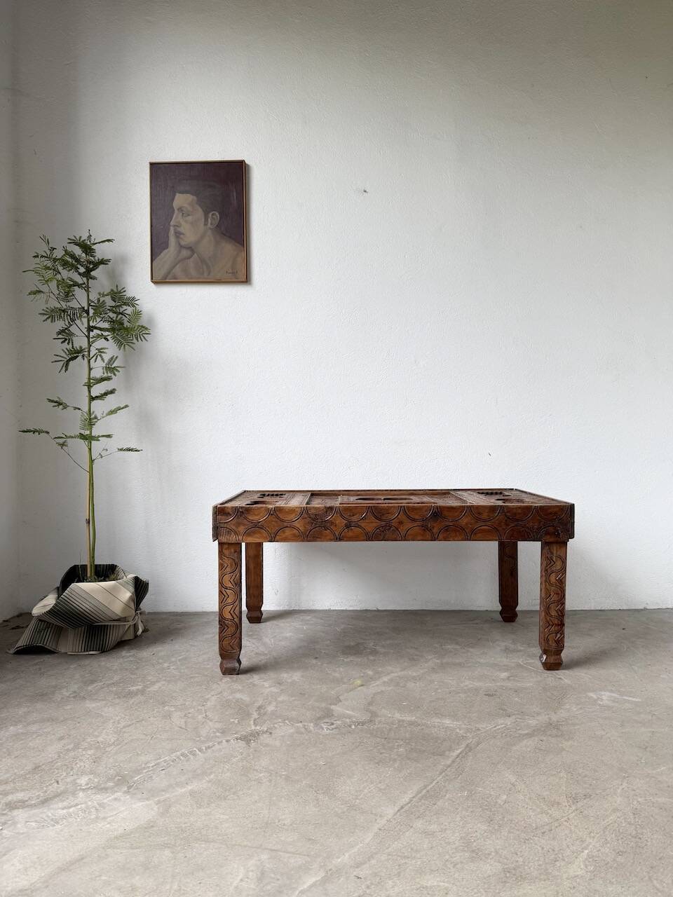 Savoyard folk art coffee table