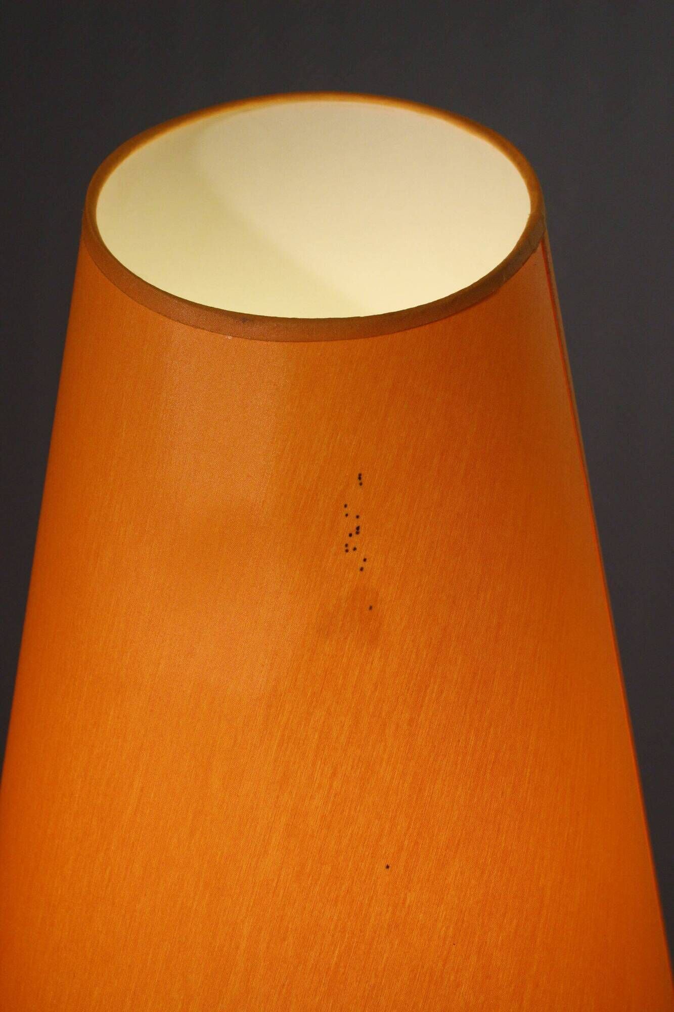 Louis Drimmer large ceramic pebble lamp orange 1980s