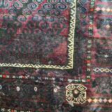 Handmade handmade Afghan Belutch vintage carpet 122x206 cm