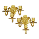 Pair of wall sconces with female masks, Napoléon III period, 19th century - bronze