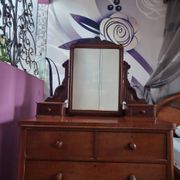English commode with mirror, 19th century.