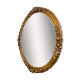 Vintage “golden” oval mirror/mirror