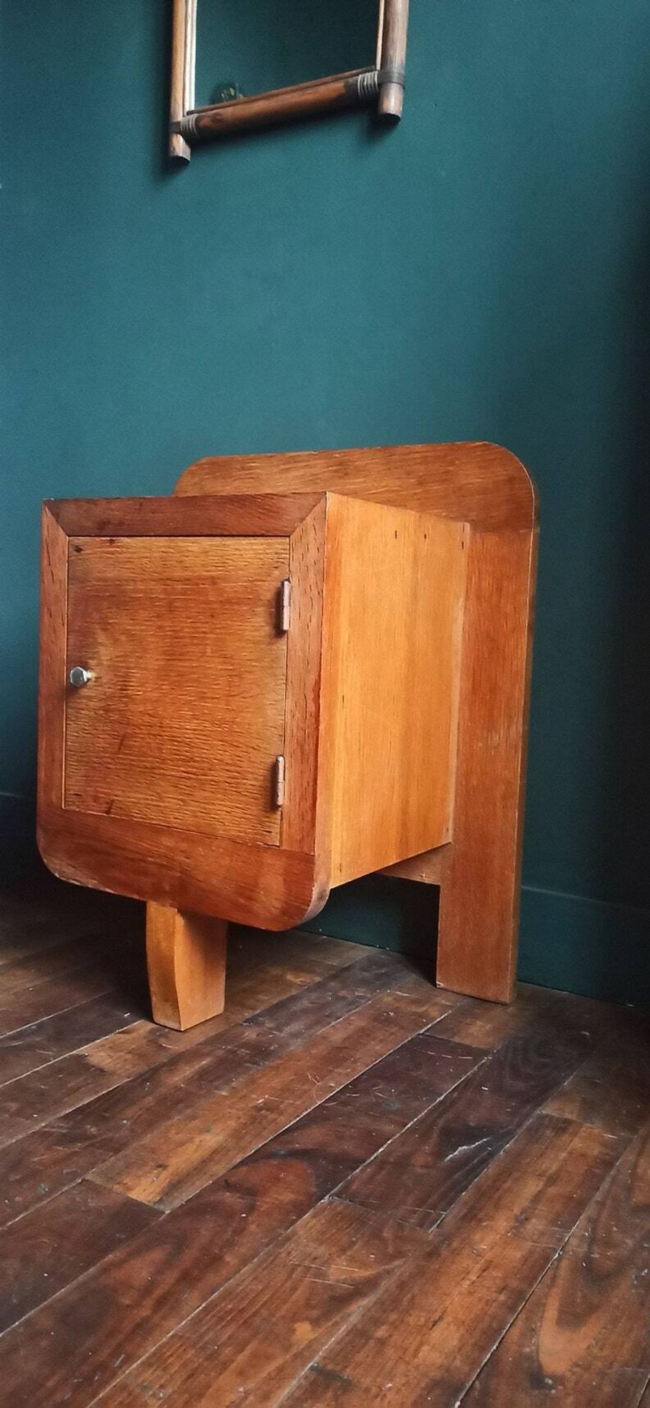 Vintage solid wood bedside table/wooden box/wooden storage unit
