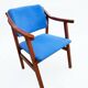 Scandinavian style armchair + velvet footrest