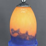 Wrought Iron Lamp, Paul Kiss and Muller Frères, France, Art Deco, c. 1920