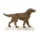Art Deco Dog on Marble Base, Gold-colored Zamak