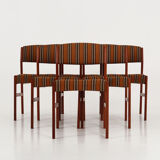 Six teak chairs, Scandinavian design 1970s