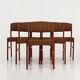 Six teak chairs, Scandinavian design 1970s