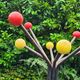 Atomic coat rack in metal and wooden balls / 1950s