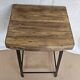 Old workshop stool in wood + wrought iron