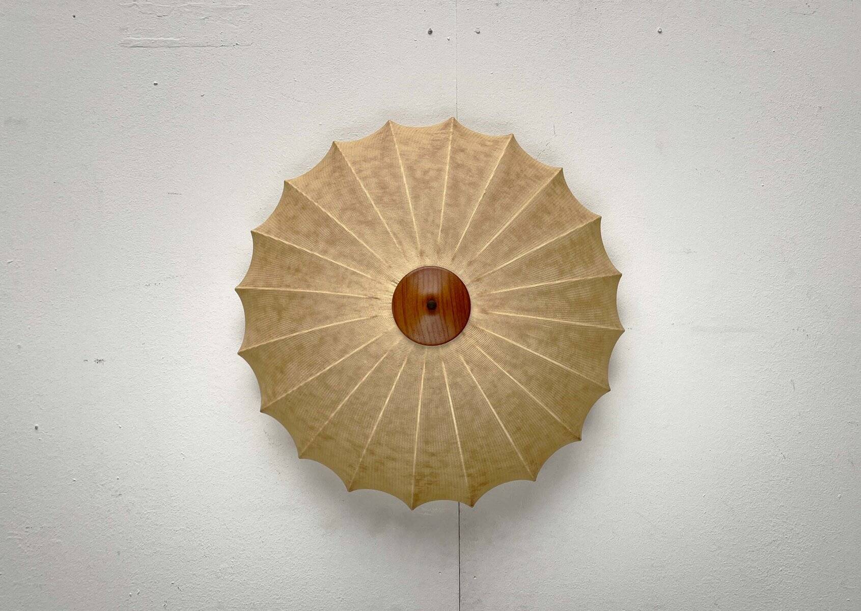 Modern mid-century Cocoon ceiling light by Friedel Wauer for Goldkant Leuchten, 1960s.