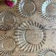 Vintage dessert service in clear glass