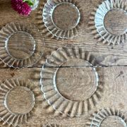 Vintage dessert service in clear glass