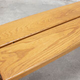 Vintage solid elm bench for Maison Regain