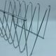 Chrome metal Z magazine rack