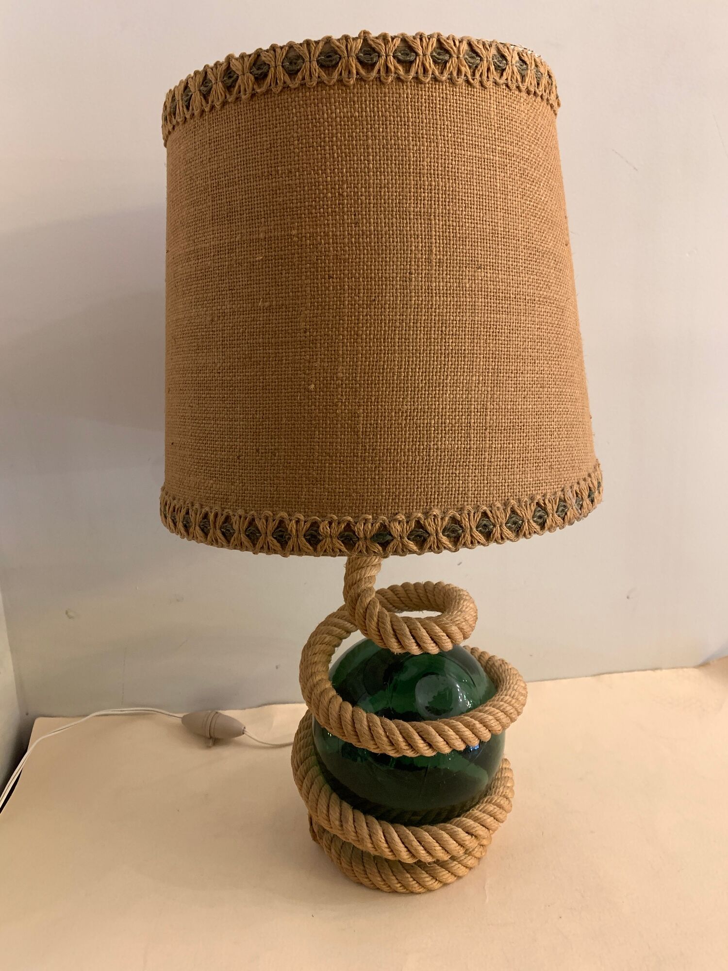 Rope lamp, handmade in the 70s