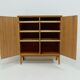 Armoire scandinave bicolore en teck et bouleau avec tiroirs des années 1960
