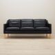 Black leather sofa, Danish design, 1970s, manufacture: Hurup Møbelfabrik