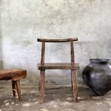 Grande chaise ou fauteuil en teck ancien H84 L60