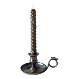Brass thumbscrew candle holder