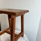 Scandinavian stool solid wood — Rectangular seat, square legs