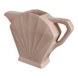 Saint Amand Art Deco earthenware creamer and sugar bowl