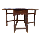 Table ronde pliante en bois de chêne 18ème siècle