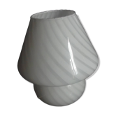 Venini lampe spirale champignon design vintage verre de murano swirl blanc