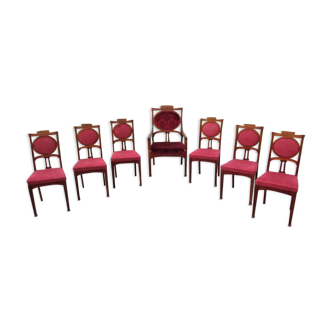 Set of seven chairs early 20th c.