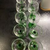 Set of 10 stemmed glasses