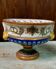 Antique painted ceramic fruit bowl/pot with grotesque motifs