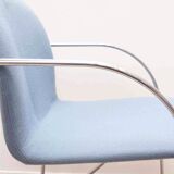 Blue and chrome 'Neon Light' armchair by Alfred Homann