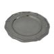 Round plate, Chinon collection with gold trim, Christofle, and its protective felt pouch.